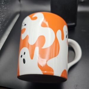Crate and Barrel Ghost Halloween coffee mugs